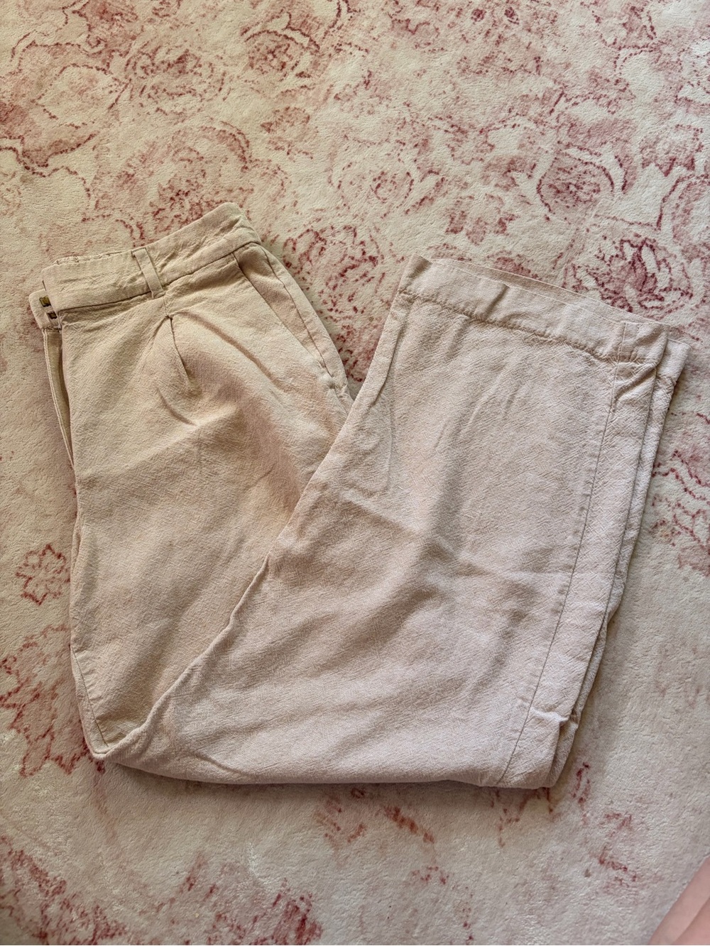 Old Navy Women's Light Tan tailored wide leg trousers